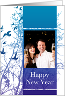 Happy New Year photo card : silhouscreen tree card