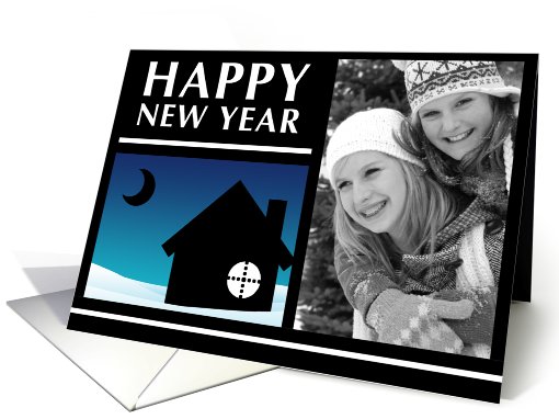 Happy New Year photo card : indie snow home card (967139)