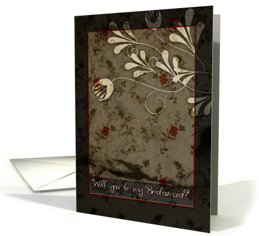 Will you be my Bridesmaid Floral card (260712)