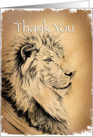 Lion Thanks card