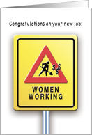 Women Working- New Job card