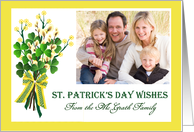 St. Patrick’s Day Bouquet Photo Card with Add Your Picture Area card