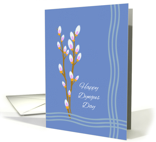 Dyngus Day Pussy Willows and Water Waves Illustration card (1025569)