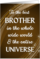 For Brother Fathers Day with Stars and Universe Theme card