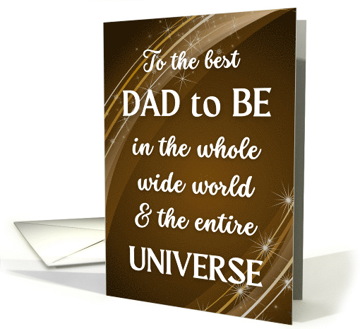 For Dad to Be Fathers Day with Stars and Swirls in Brown and Tan card