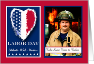 Patriotic Labor Day, Add Your Own Photo and Message card