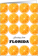 Greetings from Florida, Orange Slices Pattern card