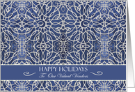 Happy Holidays for Vendors from Business with Snowflakes card