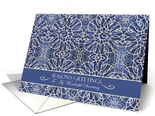 Season's Greetings for Secretary from Business with Snowflakes card