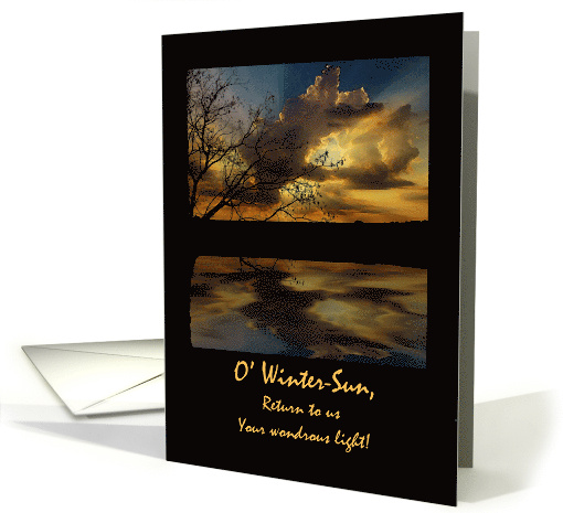 Winter Sun Return to Us with Lake Reflection for Winter Solstice card