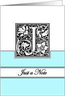 Monogram Letter J Any Occasion Blank in Arts and Crafts Style card