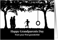 From Only Grandchild Grandparents Day with Tire Swing and Tree card