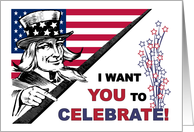 Labor Day I Want You to Celebrate with Young Uncle Sam card