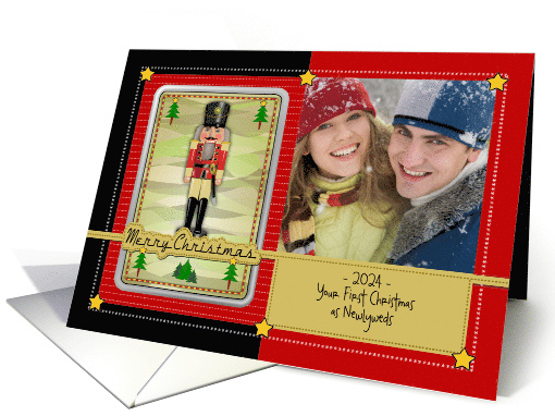 First Christmas as Newlywed Couple Custom Photo and Text card