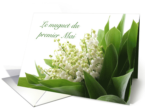 Labour Day in French with Lily of the Valley Bouquet card (1301696)