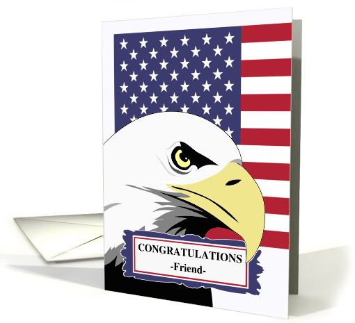 Friend Congratulations on Air Force Commissioning with Eagle card