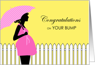 Congratulations on Your Bump, Pregnancy, Expecting a Girl in Pink card