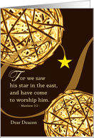 For Deacon Christmas with Scripture Matthew 2 Spheres of Light card