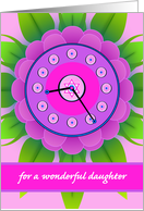 Congratulations on Bat Mitzvah for Daughter with Mazel Tock Flower card