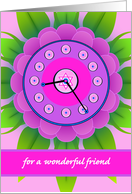 Congratulations on Bat Mitzvah for Friend with Mazel Tock Clock card