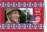 Custom Front Veterans Day with Add Your Photo and Patriotic XOXO card