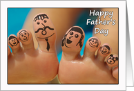 From All of Us Fathers Day Toe Family with Surprised Dad card