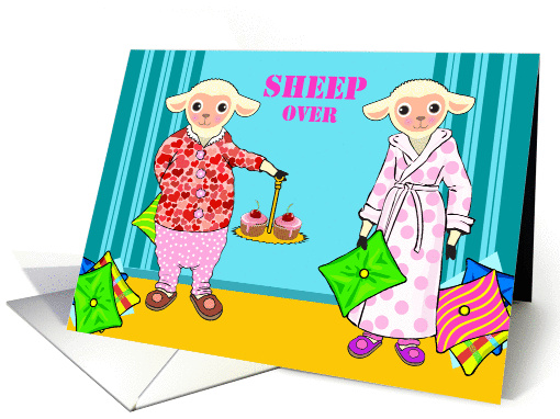 Sheep Over, Sleepover Party Invitation, Sheep, Cupcakes,... (1463672)