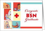 Congratulations on Graduation, BSN Degree in Nursing, Nurses card
