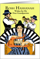 Custom Rosh Hashanah for Grandparents with Klezmer Family Band card