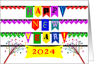 Bright and Colorful Happy New Year Banners Year Specific card