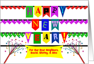 Custom Front Happy New Year for a Neighbor, Add Your Text card