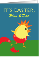 Custom Easter for Mom and Dad with Punk Rock Chick card