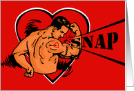 Sexy Valentine’s Day for Girlfriend with SNAP Retro Muscle Man card