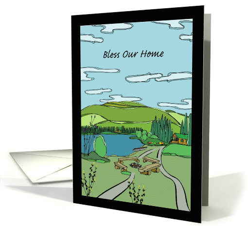 Join Us for a House Blessing, Cottage by the Lake card (1530108)