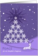 Christmas Peace for a Daughter’s Boyfriend in Violet Colors card