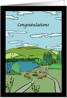 Congratulations on New Vacation Home, Cabins and Lake card