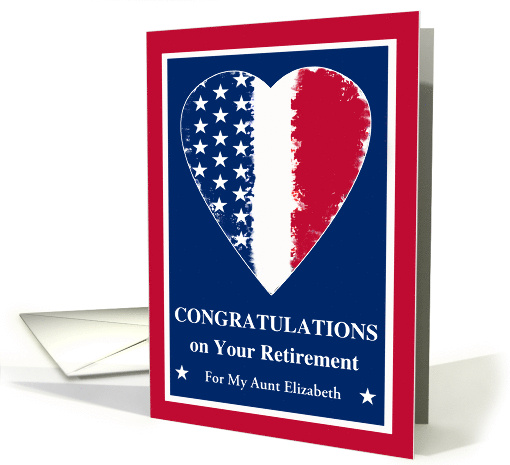 For Aunt Military Retirement Custom Front Text with... (1543264)