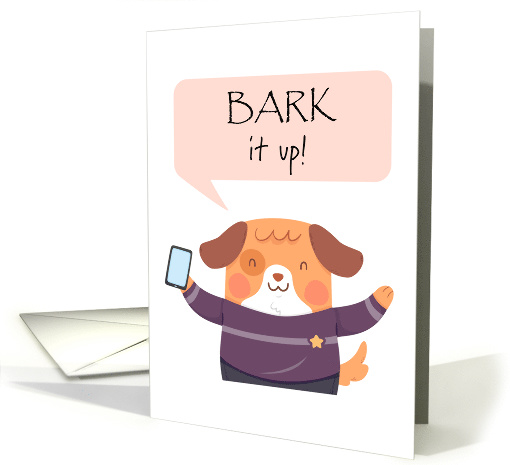 National Ding-a-Ling Day, Bark it up! Cute Dog in Sweater card