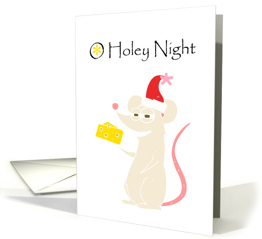O Holey Night Merry Swissmas with Funny Christmas Mouse card (1550282)