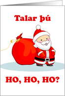 Do you speak Ho Ho Ho Christmas in Icelandic with Santa card