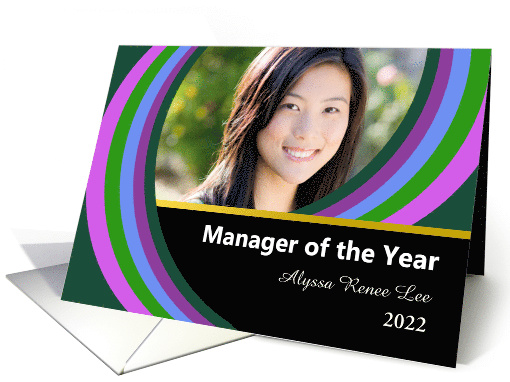 Manager of the Year, Custom Front, Add Photo and Name card (1556196)