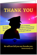 For Female Police Officer Thank You with Bible Verse Deuteronomy 31 card