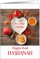 Business Rosh Hashanah for Employee with Honey and Fruits card