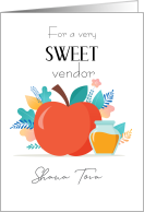 Business Rosh Hashanah for Vendor with Apple and Honey card