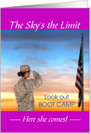 Invitation for Boot Camp Send Off Party for Female card