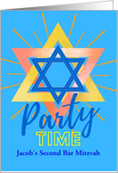 For Him Second Bar Mitzvah Party Invitation with Large Star of David card