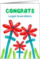 Becoming Legal Guardians Congratulations with Flower Shaped Balloons card