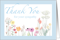 Thank You For Your Sympathy with Garden and Field Flowers card