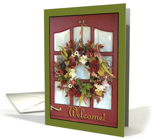 Welcome To The Neighborhood, Wreath On Door card (549186)