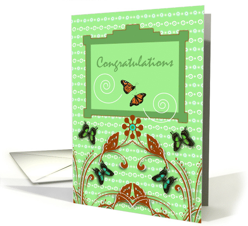 Congratulations on Reconciliation with Butterflies and Swirls card